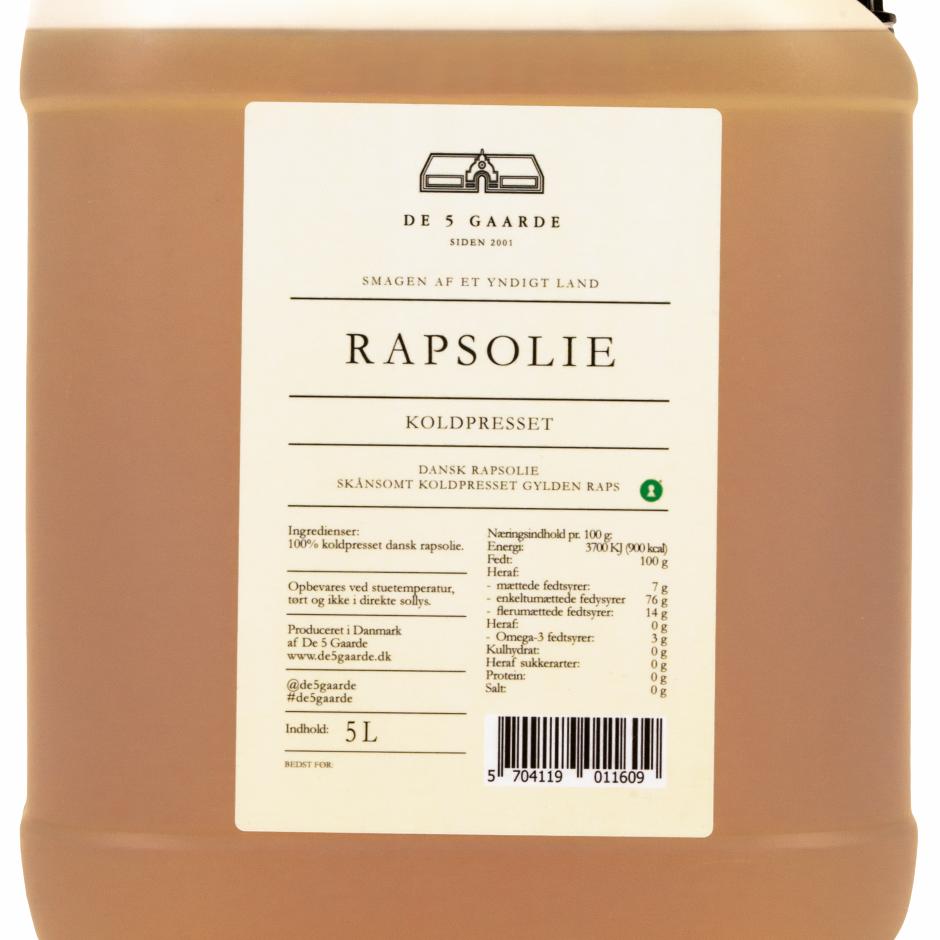 DE 5 GAARDE Rapsolie, Koldpresset