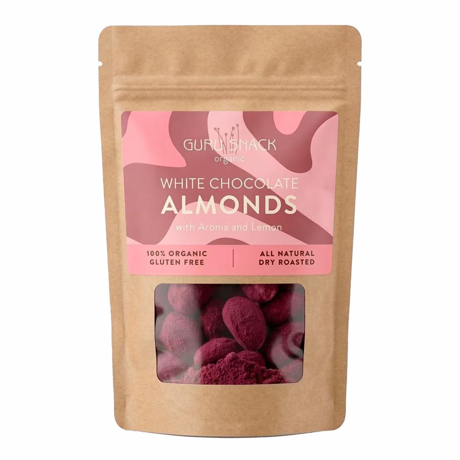 White Chocolate Almonds with Aronia & Lemon