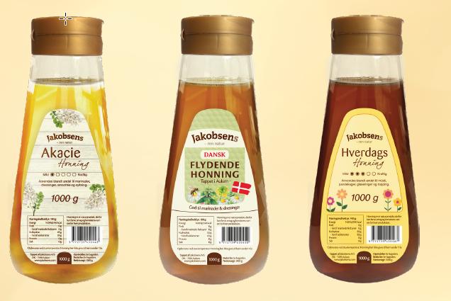 Nyheder: Jakobsens honning i 1 kg squeeze-flasker