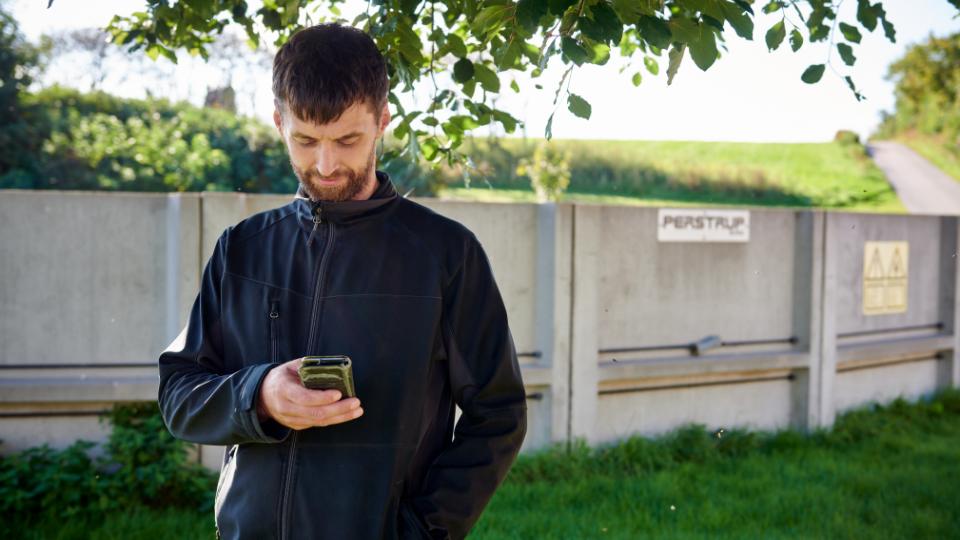 Gården er landet på mobilen