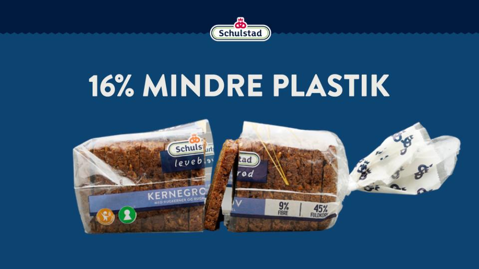 16% mindre plastik