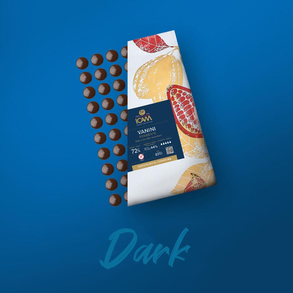 ICAM - Vanini 72% Chokoladeknapper All round anvendelse